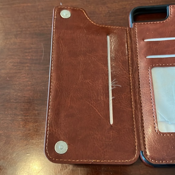 iPhone 7/8 Plus Brown Leather Wallet Case - Picture 6 of 7